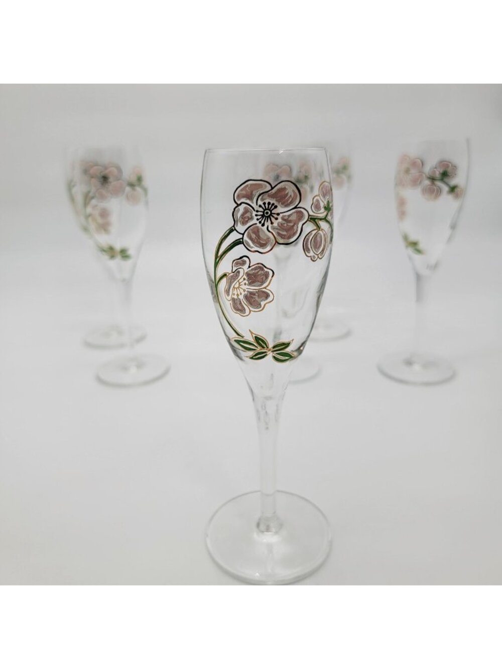 Set Of 6 Perrier Jouet Belle Epoque Champagne Glasses